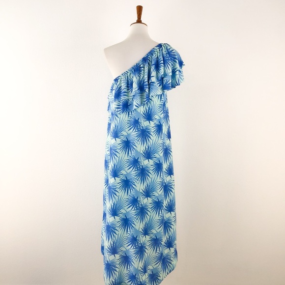 Vineyard Vines Blue One Shoulder Maxi Dress NWT - Picture 5 of 8